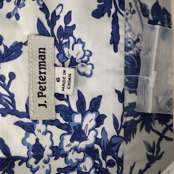 J Peterman Toile Blouse 6 - Picture 4 of 8